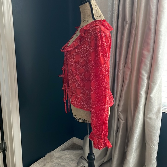 Red Hearts Top Size XL - Picture 2 of 6